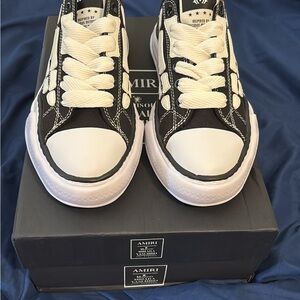 AMIRI Monochrome Lace-Up Sneakers